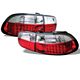 Honda Civic 1992-1995 Red and Clear LED Tail Lights