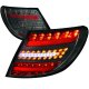 Mercedes Benz C Class Sedan 2008-2011 Smoked LED Tail Lights