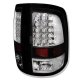 Dodge Ram 2500 2010-2015 Black Chrome LED Tail Lights