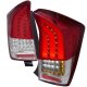 Toyota Prius 2010-2011 Red and Clear Full LED Tail Lights