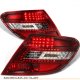 Mercedes Benz C Class 2008-2010 Red and Clear LED Tail Lights