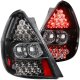 Honda Fit 2006-2008 Black LED Tail Lights