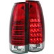 Chevy Suburban 1992-1999 Red and Clear LED Tail Lights