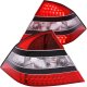 Mercedes Benz S Class 2000-2005 LED Tail Lights Black Trim