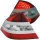 Mercedes Benz S Class 2000-2005 LED Tail Lights Silver Trim