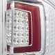 GMC Sierra 3500HD Dually 2007-2014 Custom LED Tail Lights Chrome Red