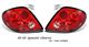 Hyundai Tiburon 2000-2002 Red and Clear Altezza Tail Lights