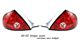 Dodge Neon 2000-2002 Red and Clear Altezza Tail Lights