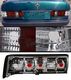 Mercedes Benz C Class 1982-1993 Red and Clear Euro Tail Lights