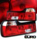 BMW E32 7 Series 1988-1993 Red and Clear Euro Tail Lights
