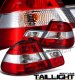 BMW E46 Coupe 3 Series 1999-2002 Red and Clear Euro Tail Lights