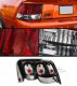 Ford Mustang 1999-2004 Red and Clear Euro Tail Lights