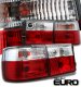 VW Jetta 1993-1998 Red and Clear Euro Tail Lights