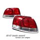Honda Accord 1996-1997 Red and Clear Euro Tail Lights