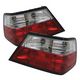 Mercedes Benz E Class 1986-1995 Red and Clear Euro Tail Lights