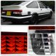 Toyota Corolla AE86 1983-1987 Red and Clear Euro Tail Lights