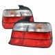 BMW 3 Series Sedan 1992-1998 Tail Lights Red and Clear