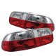 Honda Civic 1992-1995 Red and Clear Euro Tail Lights