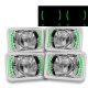 Lincoln Town Car 1986-1989 Green LED Sealed Beam Projector Headlight Conversion Low and High Beams