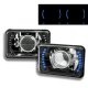 Chrysler Laser 1984-1986 Blue LED Black Chrome Sealed Beam Projector Headlight Conversion