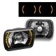 1986 Hyundai Excel Amber LED Black Chrome Sealed Beam Headlight Conversion