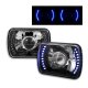 1986 Hyundai Excel Blue LED Black Chrome Sealed Beam Projector Headlight Conversion