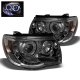 Toyota Tacoma 2005-2011 Smoked Dual Halo Projector Headlights LED DRL