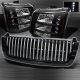 Chevy Silverado 2500 2003-2004 Black Vertical Grille and Headlight Conversion Kit