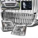 Chevy Silverado 2500 2003-2004 Chrome Vertical Grille and Headlight Conversion Kit