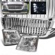 Chevy Silverado 2500HD 2003-2004 Chrome Vertical Grille and Headlight Conversion Kit