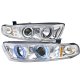 Mitsubishi Galant 1999-2003 Clear Halo Projector Headlights with Integrated LED