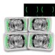 Chevy Caprice 1977-1986 Green LED Sealed Beam Projector Headlight Conversion Low and High Beams