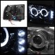 Ford F350 Super Duty 1999-2004 Smoked Halo Projector Headlights and LED Tail Lights