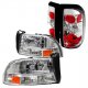 Dodge Dakota 1997-2004 Chrome Headlights and Tail Lights