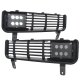 Dodge Ram 3500 1994-2002 Black LED Fog Lights and Bumper Grille Kit