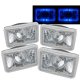 Chevy C10 Pickup 1981-1987 Blue Halo Sealed Beam Projector Headlight Conversion Low and High Beams