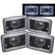 Chevy 1500 Pickup 1981-1987 Halo Black Sealed Beam Projector Headlight Conversion Low and High Beams