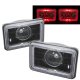 Toyota Supra 1979-1981 Red Halo Black Sealed Beam Projector Headlight Conversion