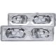 Chevy Blazer Full Size 1992-1994 Clear Headlights U-shaped LED DRL