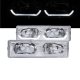 Chevy Tahoe 1995-1999 Clear Headlights U-shaped LED DRL