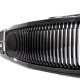 Chevy 3500 Pickup 1994-1998 Black Front Grill and LED DRL Headlights Set