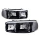 GMC Sierra 1500HD 2001-2007 Black Euro Headlights