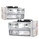 GMC Sierra 3500 1994-2000 Clear Euro Headlights and Bumper Lights Set