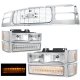 GMC Sierra 2500 1994-2000 Chrome Grille and Headlights LED Bumper Lights