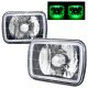 Chevy Malibu 1978-1981 Green Halo Black Chrome Sealed Beam Headlight Conversion