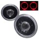 Ford F100 1969-1979 Red Halo Black Sealed Beam Projector Headlight Conversion