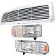 Dodge Ram 1994-2001 Chrome Grille and Headlights with LED Corner Lights