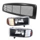 Dodge Ram 3500 1994-2002 Black Grille and Headlights with LED Corner Lights