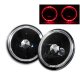 Ford Mustang 1965-1978 Red Halo Black Sealed Beam Headlight Conversion