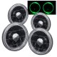 1969 Ford Mustang Green Halo Black Sealed Beam Headlight Conversion Low and High Beams